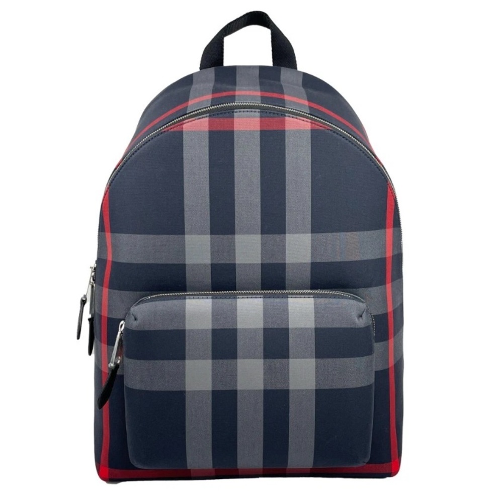 NEW $1350 Burberry NAVY and Red NOVA Check Backpack FULL SIZE GORGEOUS NWT - Picture 5 of 16